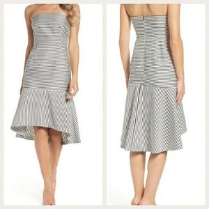 Chelsea 28 Black and White Stripped Dress.